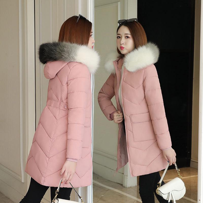 Women Down Jacket 2019 Winter Female Parkas Fashion Hooded Long Down Coat Cotton Women Outerwear