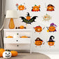 Glass door window stickers Halloween pumpkin lamp wall stickers
