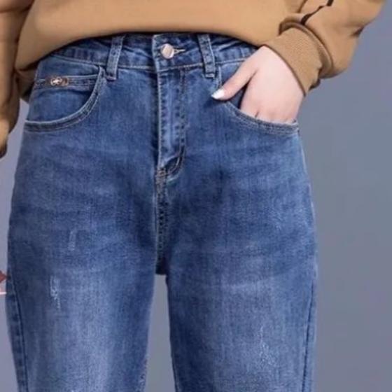 High Waist Jeans Women Spring and Summer Korean Loose Straight Leg Pants Old Pants Harlan Denim Trousers Women