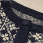 Retro Casual Round Neck Sweater Women's Cardigan Outer Wear Autumn  Winter Long-sleeved Loose Knit Top