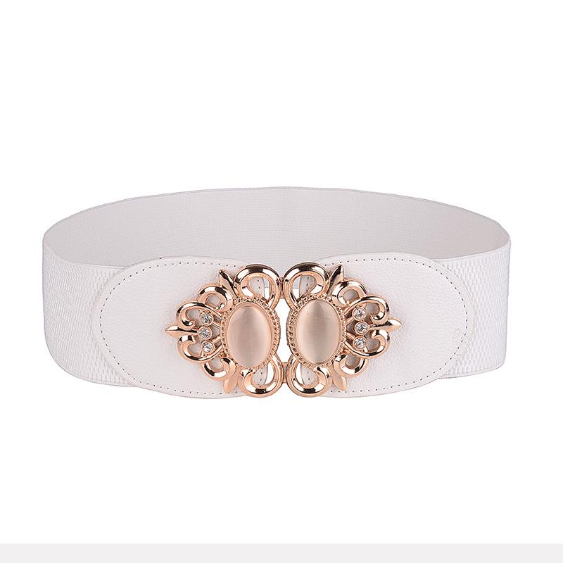 Women's Court Vintage Belt Gemstone Embroidered Diamond Women's Elastic Band Girdle