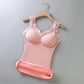 Women's Warm Vest Plus Fat Plus Sling Gather Underwear Thickening Plus Velvet Sexy Bottoming Shirt with Built-in Chest Pad