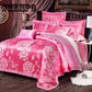 Luxury Satin Jacquard Queen King Bedding Set Bed cover Cotton Bedsheet Duvet Cover Bed set