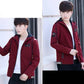 Fashion Trend Handsome Sunshine Men's Jacket Winter Thickening  Velvet Casual Lamb Wool Slim Men's Jacket