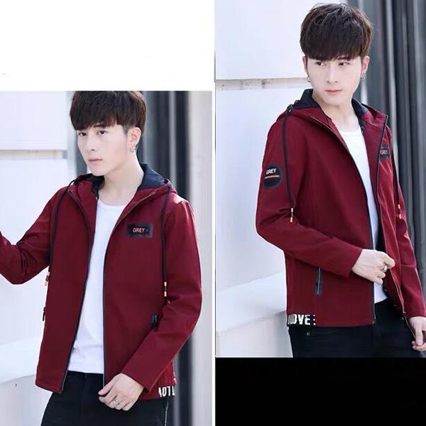Fashion Trend Handsome Sunshine Men's Jacket Winter Thickening  Velvet Casual Lamb Wool Slim Men's Jacket