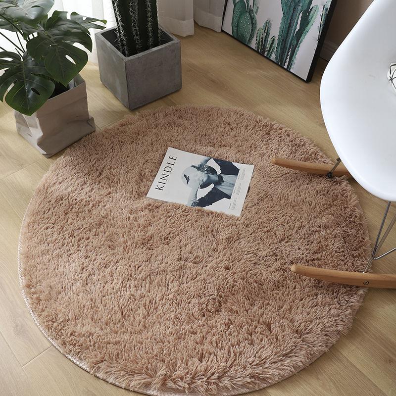 Thicken Round Carpet Living Room Bedroom Cute Room Bedside Carpet Fitness Yoga Carpet Hanging Basket Computer Chair Mat