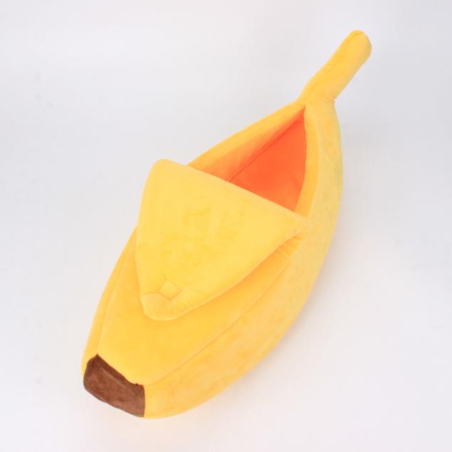 Funny Banana Cat Bed House Cute Cozy Cat Mat Beds Warm Durable Portable Pet Basket Kennel Dog Cushion Cat Supplies