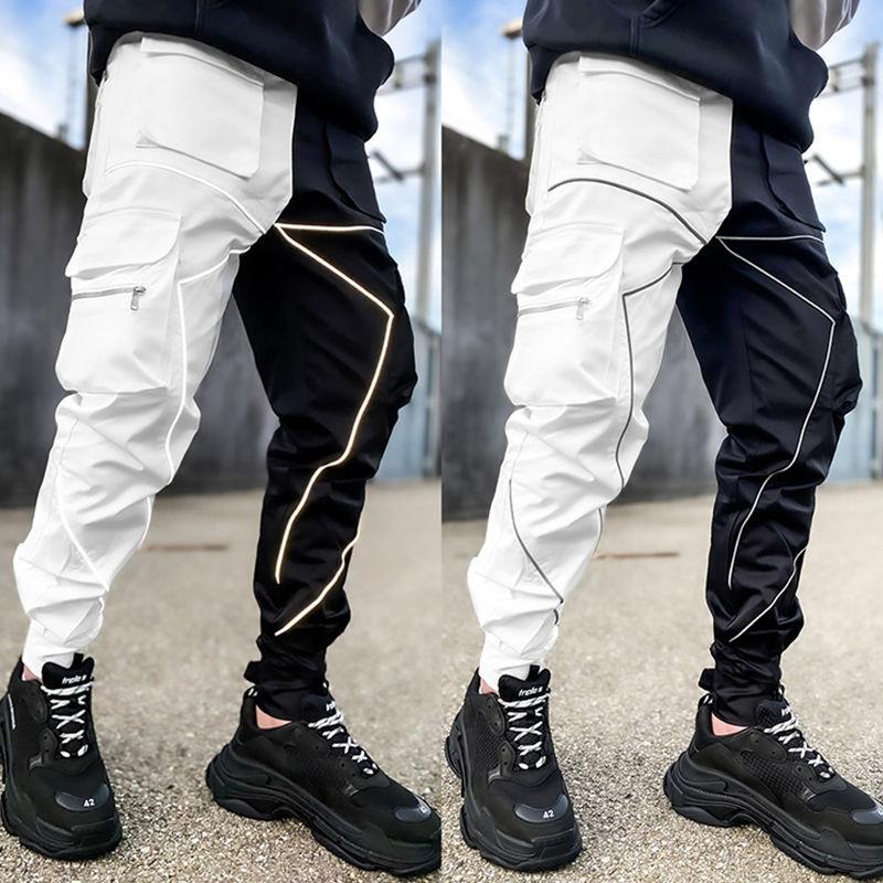 Men's Summer Thin Korean Version of The Wild Loose Straight Multi-pocket Pants Drawstring Sports Casual Trousers