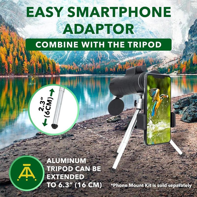 HD Mobile Phone Camera Monocular Automatic Zoom Outdoor Hunting Night Vision Spotting Scope