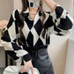 Long-sleeved Casual Tops Large Size Loose Chiffon Shirts Women's Spring and Autumn Lapel Elegant Printed Blouses