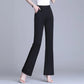 Women's Summer Breathable Thin Tencel Jeans Loose Straight Nineth Elastic High Waist Pants Business Casual Pants Bell-bottomed Trousers