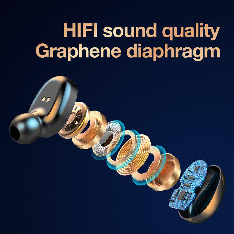 Waterproof 5.0 Earphones Bluetooth Mini HIFI TWS Earbuds Wireless Headphones Noise Reduction Headset