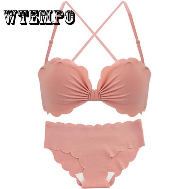 Sexy Lace Push Up Bra Lingerie Bralette 3/4 Cup Wire Free Brassiere Fashion Soft Underwear Set