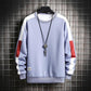 Long Sleeve Harajuku Sweatshirts Men Fashion 12 Color Hoodie Mens Casual O-Neck Patchwork Sweatshirt for Young Men