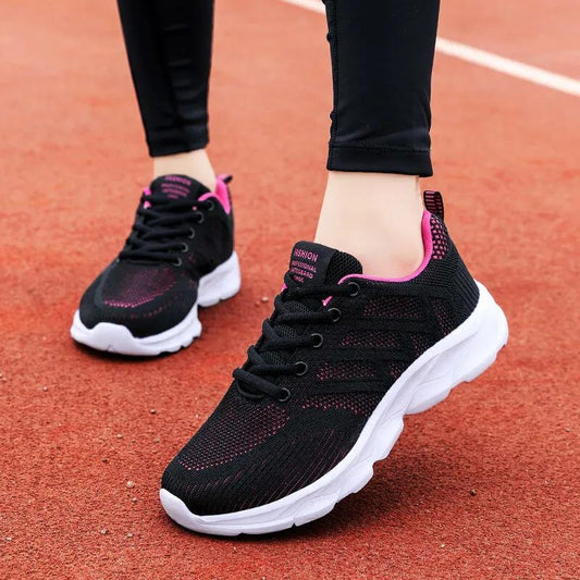 Women's Spring and Autumn Breathable Lightweight Sports Shoes Middle-aged and Elderly Soft-soled Leisure Travel Shoes