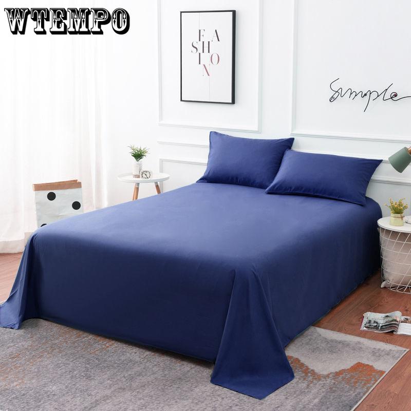 Simple Household Bed Sheets Large 1PCS Bedding Four Seasons General Purpose Solid Color Bed Sheets Household Textiles
