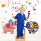 Cartoon couple baby elephant child room living room background decorative wall stickers