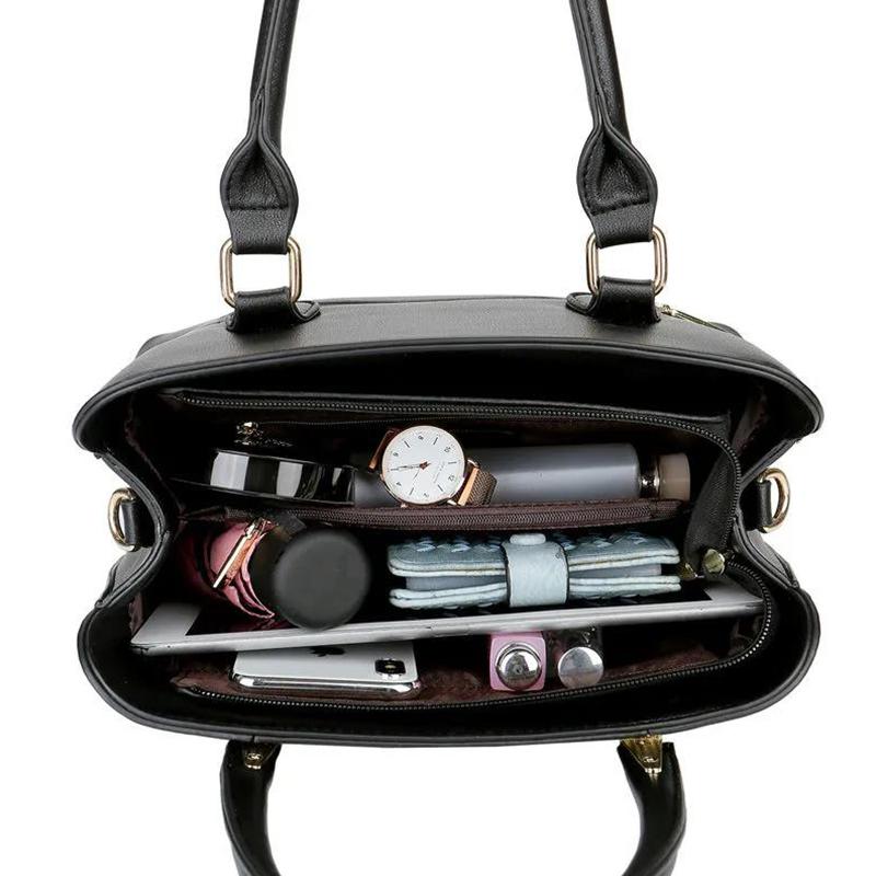 Female Bag Mother Bag Middle-aged Leather Shoulder Messenger Bag Handbag Bag Simple Atmosphere