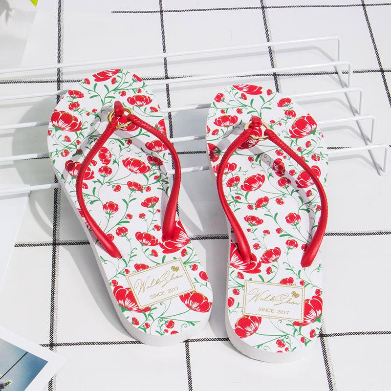 Women Summer Flip Flops Home Shoes Beach Peep Toe Sandals Slips Sandals Slipper Outdoor Flip-flops