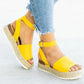 35-43 Yard Leopard Pattern Hemp Rope Female Casual Sandals Thick Bottom Comfortable Sandals