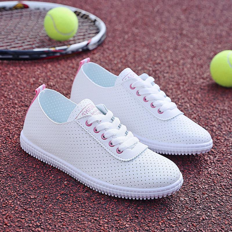 Women's Soft-soled Non-slip Flat Driving Shoes Breathable White Shoes