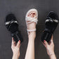 Roman Shoes Two-wear Sandals Women's Thick-soled Sandals and Slippers Lightweight Non-slip One-button Buckle Women's Simple Sandals and Slippers