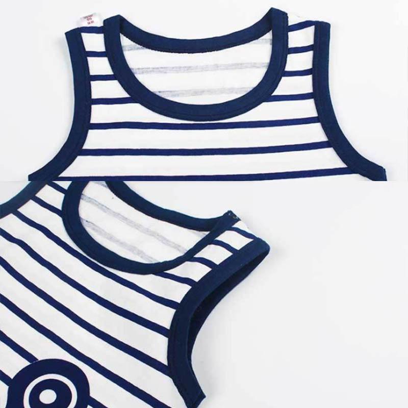 Children's Vest Set Cotton Comfortable Sweat-absorbing Breathable Sleeveless T-shirt + Shorts Cute Printing Boys and Girls Summer Baby Two-piece Set