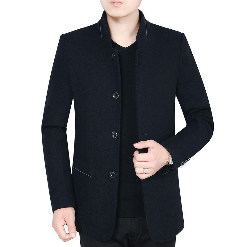 Men's Jacket Business gentleman jacket Winter Fashion Handsome Gentleman Plus Velvet Padded Jacket