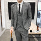 Groom Handsome Wedding Dress Male Fashion Solid Color Suit Business Casual Jacket Pants Suit