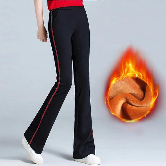 Women's Sports Micro-flared Pants Korean Style Loose and Versatile High-waist Legging Casual Pants Autumn and Winter Wide-leg Women's Trousers