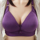 Female Thin No Steel Rings Gathering Large Size Large Cups Receiving Breasts Anti-sagging Breathable Lifting Shaped Fashion Jacquard Design Bras
