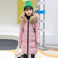 Kids Girls Winter Faux Fur Hooded Parka Down Coat Puffer Jacket Padded Overcoat