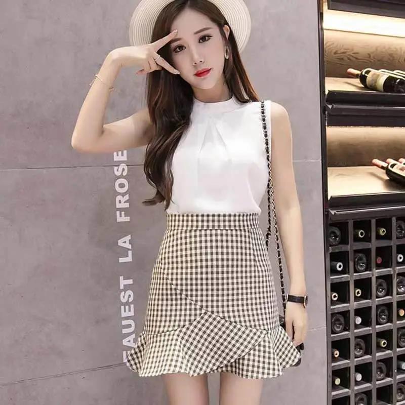 High-waisted Fishtail Skirt Short Skirt Women's Half-length Skirt A-line Skirt Summer Thin Hip Ruffled Shorts Skirt Sexy and Cute