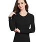 Women Winter Autumn Warm Clothes Thermal Underwear O-neck Tops Pants Tight Thicken Windproof Comfortable Soft Lining Long Sleeve High Elasticity Slim
