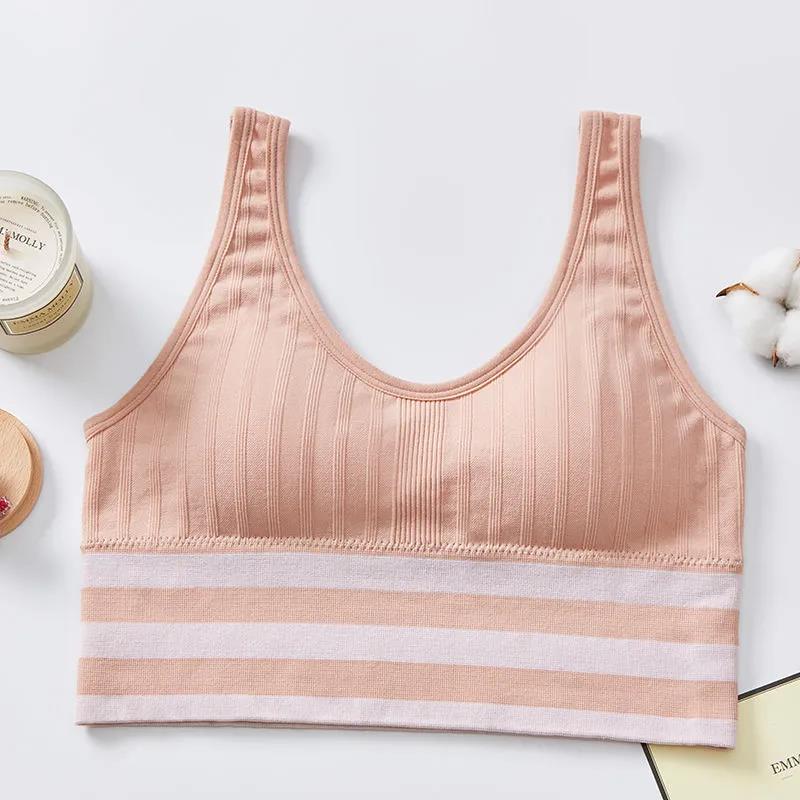 U-shaped INS Style Running Shockproof Gather Fitness Anti-sagging Thin Threaded Bottoming Sports Underwear Bra