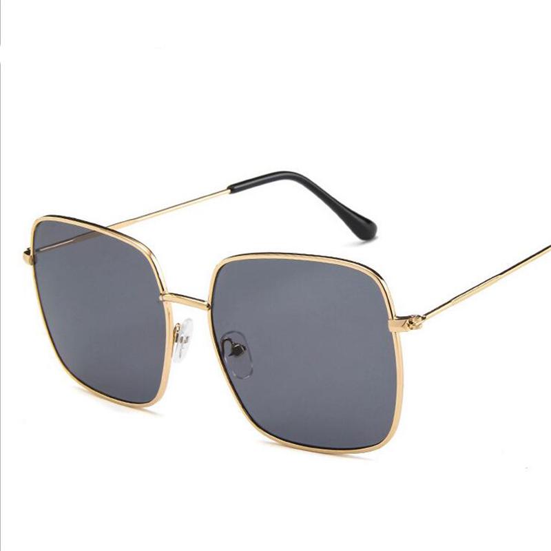 WTEMPO Drivin Fishing Square Sunglasses Retro Polygon Metal Large Frame Ocean Piece Face-lift Shoppi