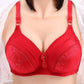 Large-size Thin Ladies Bra Gather Type Non-wireless Breastfeeding Anti-sagging Micro-adjustment Non-magnetic Bra Underwear