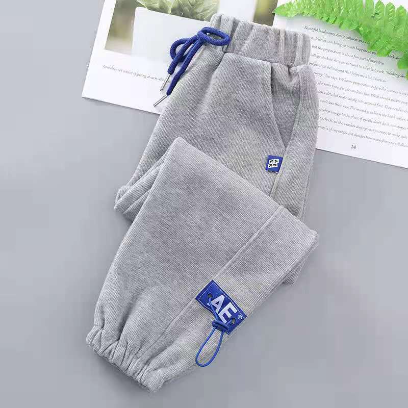 Girls' Trousers Loose Sweatpants Children's Spring and Autumn All-match Girls' Casual Pants Solid Color Trousers