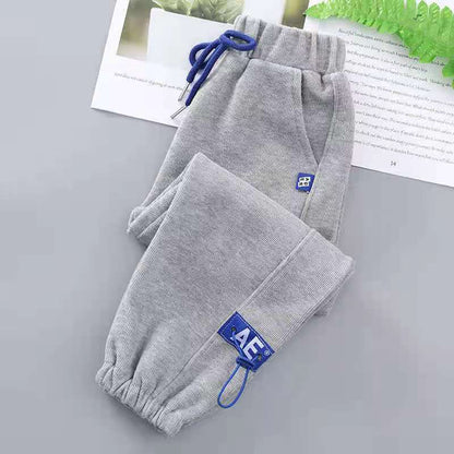 Girls' Trousers Loose Sweatpants Children's Spring and Autumn All-match Girls' Casual Pants Solid Color Trousers