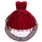 SHINA Girls Fashion Princess Dress Children Splicing of Sequins Sleeveless Wedding Events Clothing