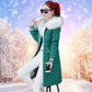 Winter Trend Mid-length Down Jacket Female Korean Version Thickened Real Fox Fur Collar Slim White Duck Down Jacket