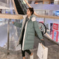 Winter Women's Down Padded Jacket Korean Style Stand-up Collar Hooded Padded Jacket Thickened Warm Mid-length Padded Jacket