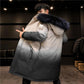 Winter Cotton-padded Jacket Clothing Men's Jacket Mid-length Gradient Color Cotton Clothes Bread Clothes Handsome Padded Jacket Warm Parka Coat