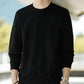 Autumn Men's Round Neck Sweatshirts Trend Autumn Thin Long Sleeve Sweater Pure Color Men's Top Clothes All-match Outerwear