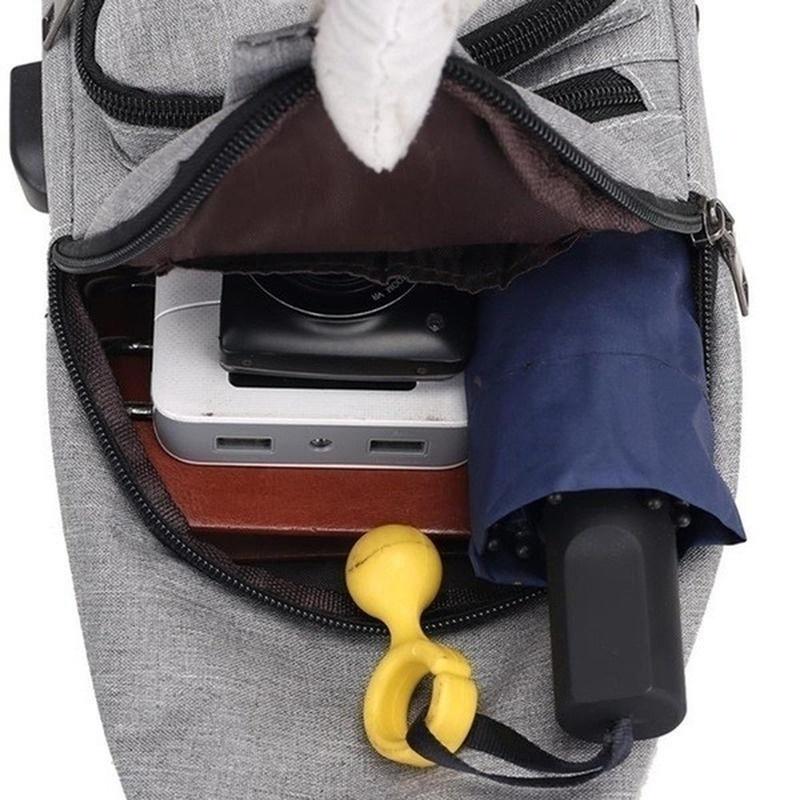 Large Capacity Bag Casual Outdoor Travel USB Charging Port Sling Bag Chest Bag for Men Crossbody Bag
