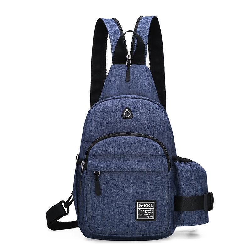 Trendy Casual Backpack Wear-resistant Waterproof Messenger Bag Chest Bag Fashion Men and Women Couple Bag