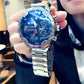 Mens Watches Vintage Clock Bronze Skeleton Automatic Wristwatch Mechanical Self Winding Steel Strap