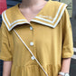 Sailor Suit  Cute Sweet Girl Ruffle College Style Age Reduction Looser  Short Sleeve Dress