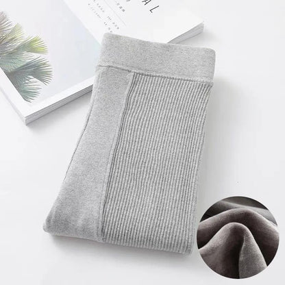 Autumn and Winter Leggings for Women To Wear Korean Style Wild Stitching Threaded Foot Pants Plus Size High Waist Nine-point Pants Cotton Trousers