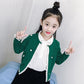 Korean Children's Autumn Sweater White Lace Cuff Knit Cardigan Long Sleeve Jacket